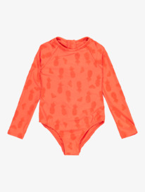 2 Pineapple Pop - Rashguard Badpak model met Lange Mouw voor Meisjes 2-7 Orange ERLWR03332 Roxy