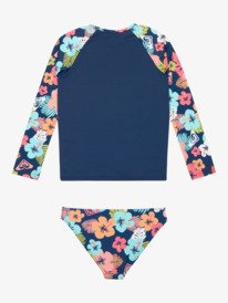 1 Morning Flower - Rash vest a maniche lunghe da Ragazza 2-7 Blue ERLWR03360 Roxy