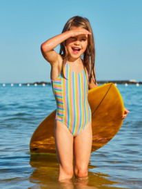 4 Mirage Stripe  - One Piece Swimsuit for Girls 2 - 7  ERLX103111 Roxy