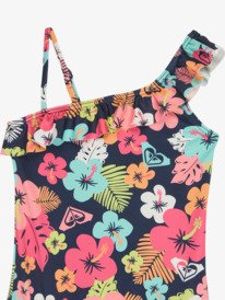 3 Morning Flower - One-Piece Swimsuit for Girls 2-7 Blue ERLX103129 Roxy