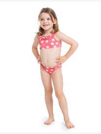 4 Teeny Everglow - Crop Top Bikini Set for Girls 2-7  ERLX203127 Roxy