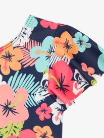 2 Morning Flower - Two Piece Crop Bikini Set for Girls 2-7 Blue ERLX203227 Roxy