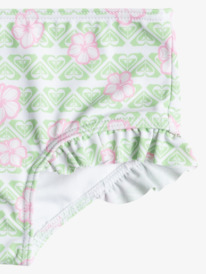 2 Hibiline - Shorty Bikini Bottoms for Girls 2-7 White ERLX403028 Roxy