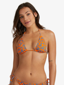 4 Hollow Trees - Tiki Triangle Bikini Top  URJX303052 Roxy