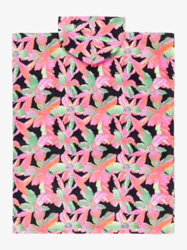 roxy, Rg Stay Magical - Poncho Towel for Girls, ANTHRACITE THE MOVES FLORAL (kvj6) Rg Stay Magical - Poncho Towel for Girls  ERGAA03208