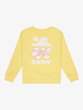roxy, Surf Feeling Brushed - Sweat pour Fille 4-16, LEMON DROP (yfc0) Surf Feeling Brushed - Sweatshirt for Girls 4-16  ERGFT04026