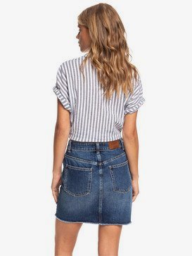 Surfing Girl Power - High Waist Denim Skirt for Women  ERJDK03015