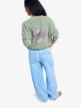 roxy, Stunning View Beau Blue - Calças de ganga descontraídas para mulher, BEAU BLUE (bsbw) Stunning View Beau Blue - Relaxed Jeans for Women  ERJDP03313