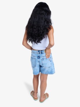 roxy, Morning Splendour - Denim Bermuda voor Dames, BEAU BLUE (bsbw) Morning Splendour - Denim Bermuda Shorts for Women  ERJDS03337