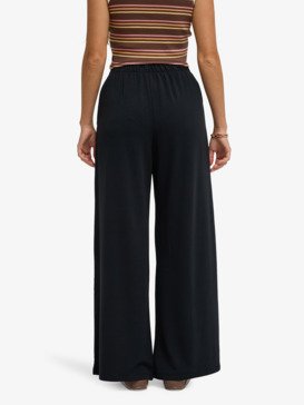 roxy, Surfing By Sunlight - Pantalon de jogging à jambes larges pour Femme, ANTHRACITE (kvj0) Surfing By Sunlight - Lounge Wide Leg Jogger for Women  ERJFB03495