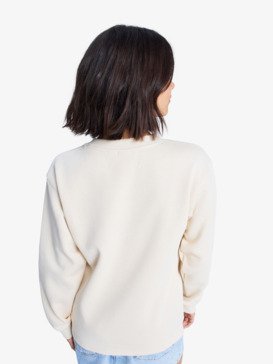 roxy, Surf Stoked Brushed - Sweater voor Dames, PARCHMENT (tec0) Surf Stoked Brushed - Sweatshirt for Women  ERJFT05018