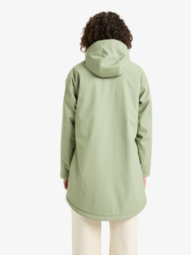 roxy, Rain Road Polar Zip - Veste imperméable pour Femme, OIL GREEN (gld0) Rain Road Polar Zip - Rain Mac for Women  ERJJK03671