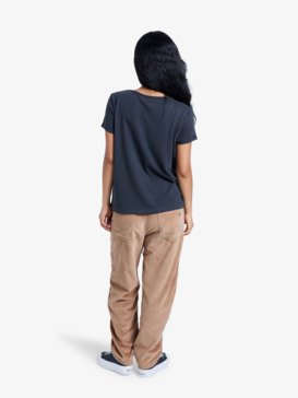 roxy, Is Flowing Top V - V Teck T-Shirt for Women, PHANTOM (kta0) Is Flowing Top V - V Teck T-Shirt for Women  ERJKT04306