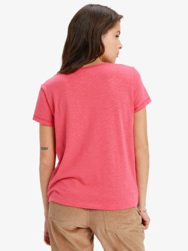 roxy, Is Flowing Top V - V Teck T-Shirt for Women, HONEY SUCKLE (mld0) Is Flowing Top V - V Teck T-Shirt for Women  ERJKT04306