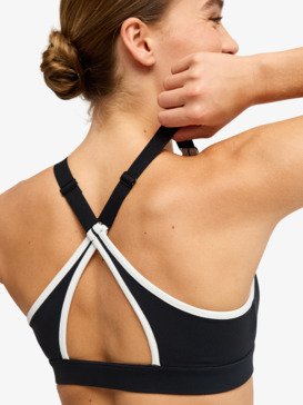 roxy, Everyday Flow - Sujetador deportivo para mujer, TRUE BLACK (kvj0) Everyday Flow - Sports Bra for Women  ERJKT04337
