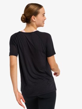 roxy, Everyday Flow - T-shirt technique pour Femme, TRUE BLACK (kvj0) Everyday Flow - Technical T-Shirt for Women  ERJKT04339