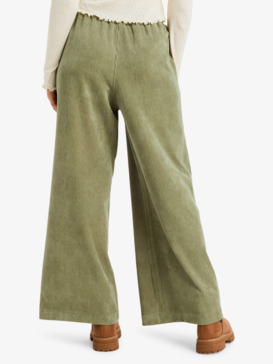 roxy, Lekeitio Knit - Bequeme Cordhose für Frauen, OIL GREEN (gld0) Lekeitio Knit - Easy Wear Pull On Corduroy Trousers for Women  ERJNP03691