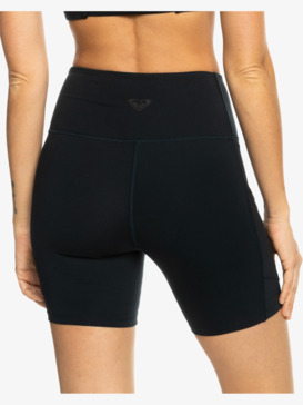 roxy, Heart Into It Biker - Short Biker de sport pour Femme, ANTHRACITE (kvj0) Heart Into It Biker - Sport Biker Shorts for Women  ERJNS03614
