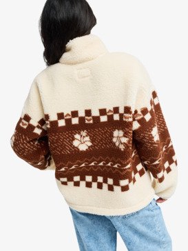 roxy, Treasure Soul - Polarfleece-Pulli mit Halbreißverschluss für Frauen, CHOCOLATE LAB (crq0) Treasure Soul - Half Zip Polar Pullover for Women  ERJPF03178