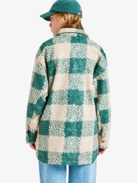 roxy, Over And Above - Fleece shacket voor Dames, PARCHMENT BE BOLD (tec4) Over And Above - Fleece Shacket for Women  ERJPF03239