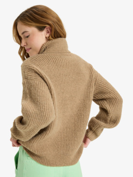 roxy, Picture Moment - Maglia con Collo Dolcevita da Donna, WOODSMOKE (cma0) Picture Moment - Turtle Neck Jumper for Women  ERJSW03667