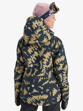roxy, Roxy Jetty - Chaqueta técnica snow para mujer, FENNEL SEED BIG FLOWER (tmg1) Roxy Jetty - Technical Snow Jacket for Women  ERJTJ03529