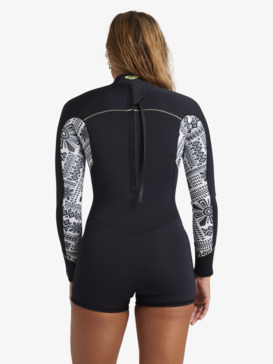 roxy, 2mm Swell Series - Long Sleeve Back Zip Springsuit for Women, EGRET MO ROCKIN VIBES (wbs6) 2mm Swell Series - Long Sleeve Back Zip Springsuit for Women  ERJW403054