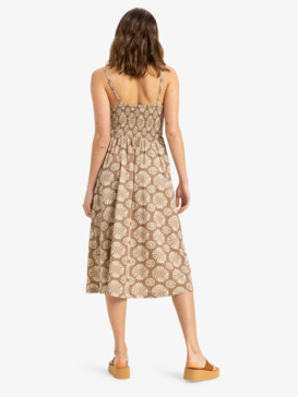 roxy, Island Glow - Midi Dress for Women, PORTOBELLA TROPICAL TILE (czu5) Island Glow - Midi Dress for Women  ERJWD03861
