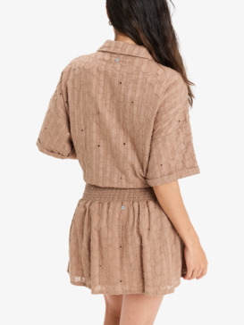 roxy, Serenity Flow - Minissaia para Mulher, PORTOBELLA FLOWER EYELET (tec5) Serenity Flow - Mini Skirt for Women  ERJWK03180