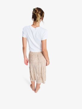 roxy, Sense Of Secret - Halflange rok voor Dames, PARCHMENT ANIMAL FLORAL (tec7) Sense Of Secret - Midi Slip Skirt for Women  ERJWK03186