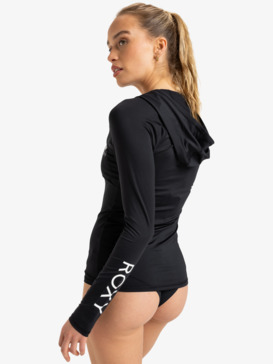 roxy, New Essentials - Langärmliger Rashguard mit Reißverschluss und Kapuze für Frauen, ANTHRACITE (kvj0) NEW ESSENTIALS HOODIE ZIPPED  ERJWR03697