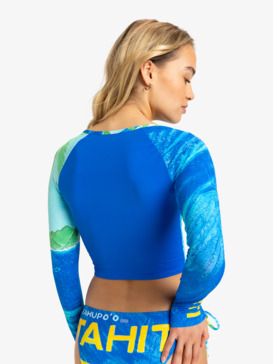 roxy, Atlas - Langärmliges Surf-Top mit Cropped Fit für Frauen, SKYWAY (bfb0) Atlas - Long Sleeves Crop Surf Top for Women  ERJWR03847