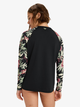 roxy, Basic Mix - Langärmliger Rashguard für Frauen, ANTHRACITE WIND SWEPT FLORAL (kvj9) Basic Mix - Long Sleeve Rash Vest for Women  ERJWR03872