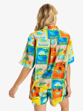 roxy, Atlas Another Sun - Short Sleeves Shirt for Women, ATLAS ATLAS PRINT (xbyr) Atlas Another Sun - Short Sleeves Shirt for Women  ERJWT03681