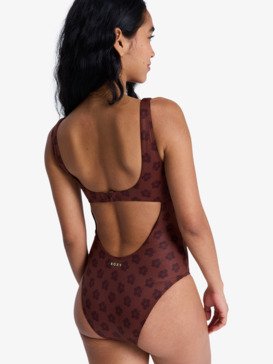 roxy, Roxy Pro - Badeanzug für Frauen, CHOCOLATE PLUM POLKABISCUS (xckc) Roxy Pro - One-Piece Swimsuit for Women  ERJX103725