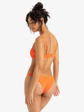 roxy, Rib Roxy Love The Surf Knot - Top de bikini para mujer, ORANGE TIGER (nlm0) Rib Roxy Love The Surf Knot - Bikini Top for Women  ERJX304759