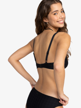 roxy, Camilo - Top de biquíni copa D para Mulher, ANTHRACITE (kvj0) Camilo - Dcup Bikini Top for Women  ERJX305471