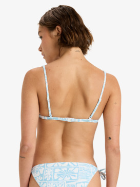 roxy, Flowers Wave Elongated Tikitri - Triangle Bikini Top for Women, SKY BLUE SURFENIRS (bgc6) Flowers Wave Elongated Tikitri - Triangle Bikini Top for Women  ERJX305574