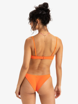 roxy, Rib ROXY Love The Goofy - Bragas de bikini cheeky para mujer, ORANGE TIGER (nlm0) Rib ROXY Love The Goofy - Cheeky Bikini Bottoms for Women  ERJX404794