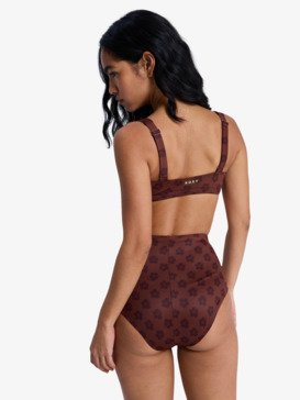 roxy, Roxy Pro  - Bas de maillot de bain emboîtant Femme, CHOCOLATE PLUM POLKABISCUS (xckc) Roxy Pro - Medium Coverage Bikini Bottoms for Women  ERJX405039
