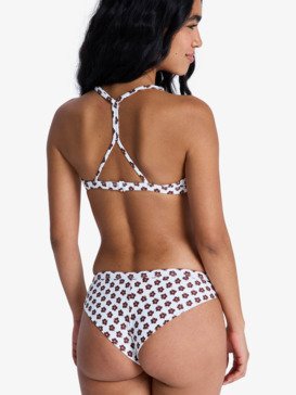 roxy, Roxy Pro  - Bas de maillot de bain Cheeky Femme, CLOUD DANCER POLKABISCUS GOOD (wbp1) Roxy Pro - Cheeky Bikini Bottoms for Women  ERJX405041