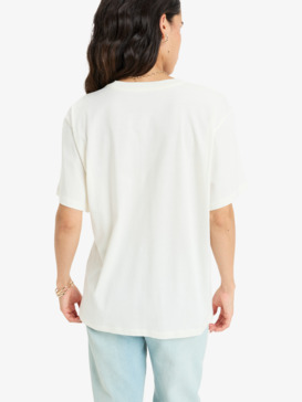 roxy, Hangloose The Sky - Camiseta de manga corta serigrafiada para Mujer, EGRET (wbs0) Hangloose The Sky - Loose Fit T-Shirt for Women  ERJZT05967