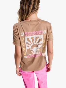 roxy, Oceanregular Poster - T-shirt met korte mouwen voor Dames, WOODSMOKE (cma0) Oceanregular Poster - Short Sleeve T-Shirt for Women  ERJZT06017