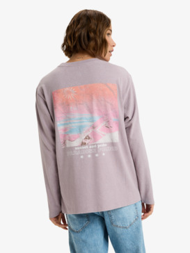 roxy, Hangloose Washed - Camiseta de manga larga para mujer, NIRVANA (pjq0) Hangloose Washed - Long Sleeve T-Shirt for Women  ERJZT06028