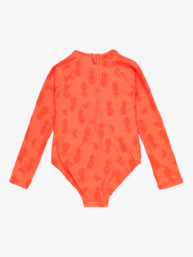 roxy, Pineapple Pop - Long Sleeves One-Piece Rashguard for Girls 2 - 7, EMBERGLOW PINEAPPLE TEENIE (nkn6) Pineapple Pop - Long Sleeves One-Piece Rashguard for Girls 2 - 7  ERLWR03332
