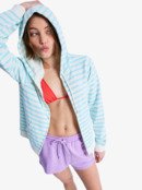 ASOS DESIGN - Sweat à Capuche Ultra Doux Coupe Carrée Avec Fermeture Eclair Rouge Et Blanc Raye