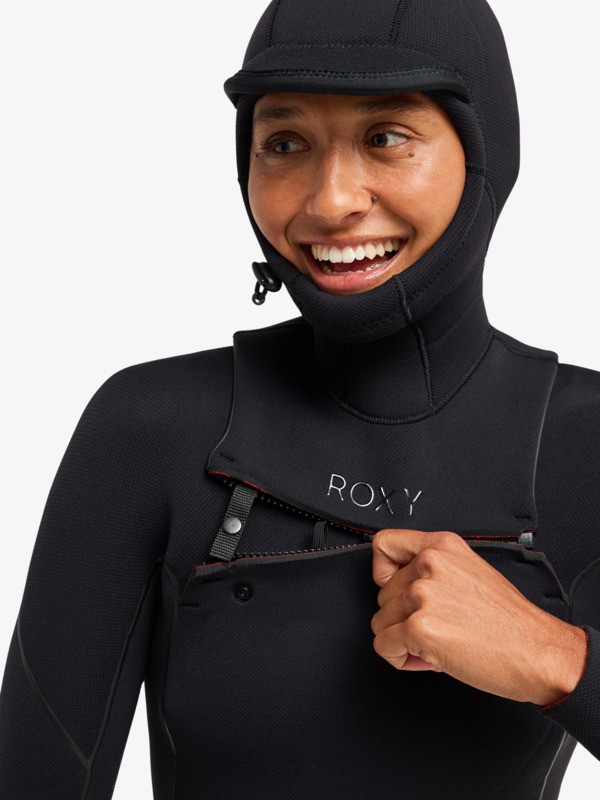 14 5/4 Elite Xtra Warm - Traje de surf con cremallera en el pecho y capucha para mujer Negro 26BW203501 Roxy