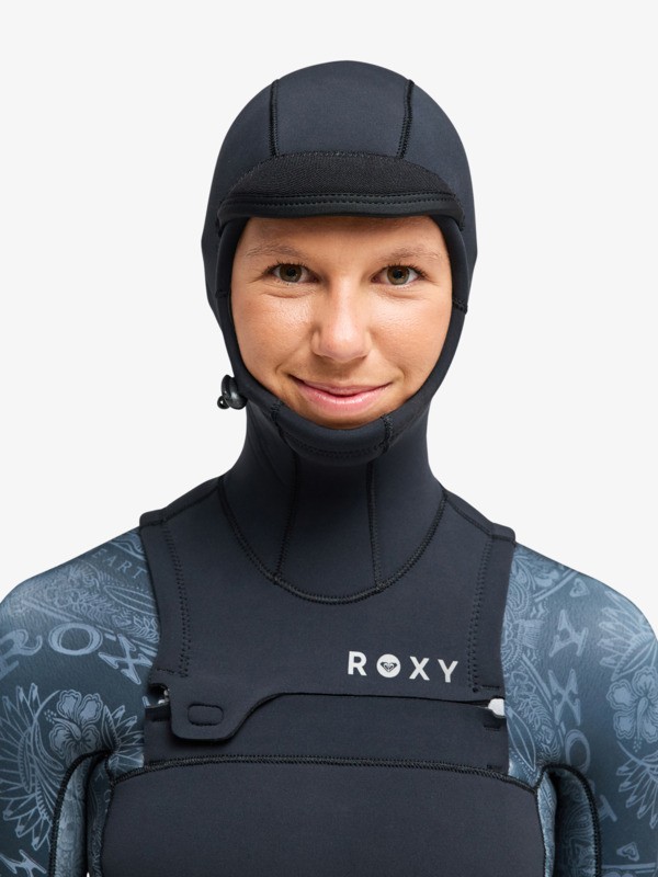 5/4 Swell Natural - Women's Black Hooded Chest Zip Wetsuit | Roxy