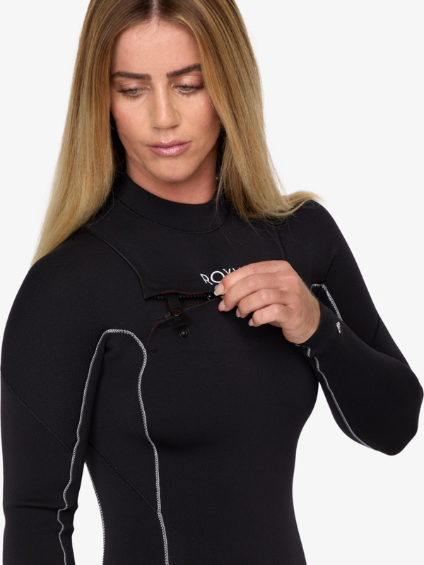3 3/2 Elite Xtra Stretch - Chest-Zip-Neoprenanzug f&uuml;r Frauen Schwarz 26BW213503 Roxy
