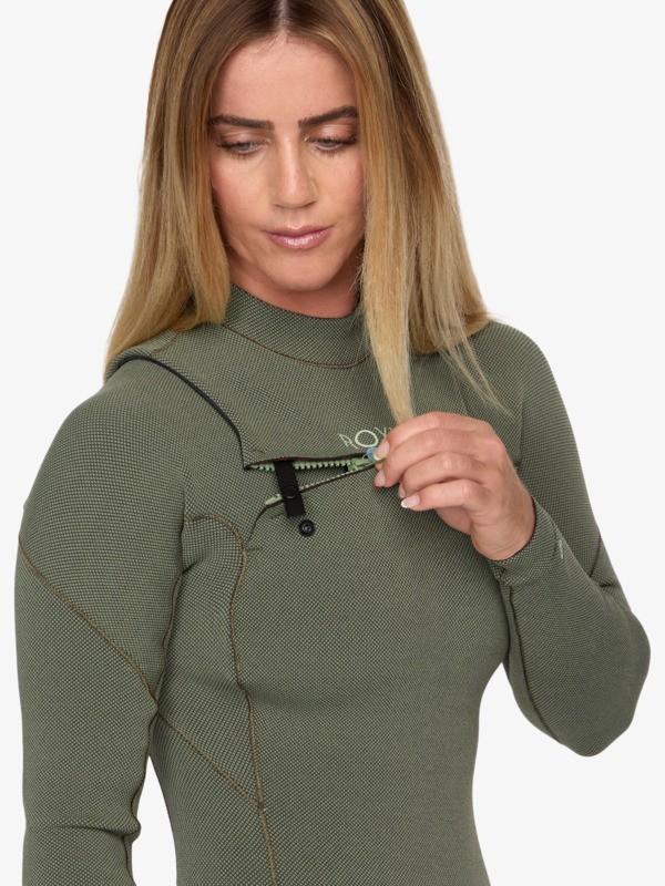 9 4/3 Elite Xtra Stretch - Chest Zip Wetsuit for Women Green 26BW213504 Roxy